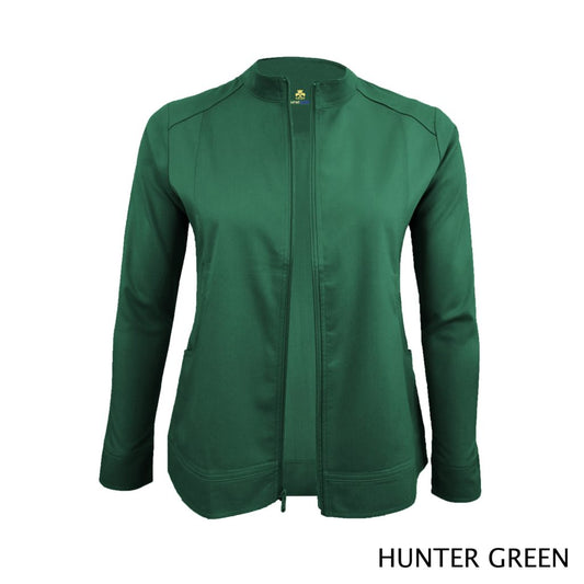 Women's Ultra Soft Stretch Front Zip Warm-Up Scrub Jacket (STYLE# 5200)