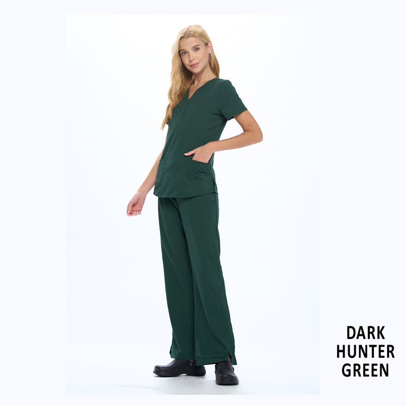 Women's Soft Stretch Drop-Neck 2 Pocket Scrub Sets  (STYLE# 8200-9200)