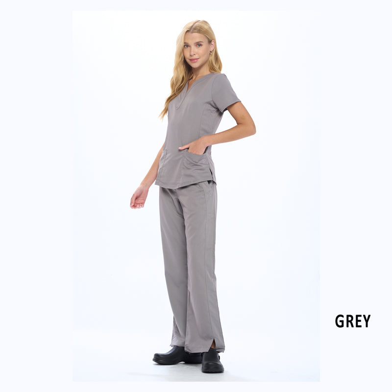 Women's Soft Stretch Drop-Neck 2 Pocket Scrub Sets  (STYLE# 8200-9200)