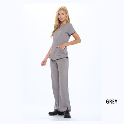 Women's Soft Stretch Drop-Neck 2 Pocket Scrub Sets  (STYLE# 8200-9200)