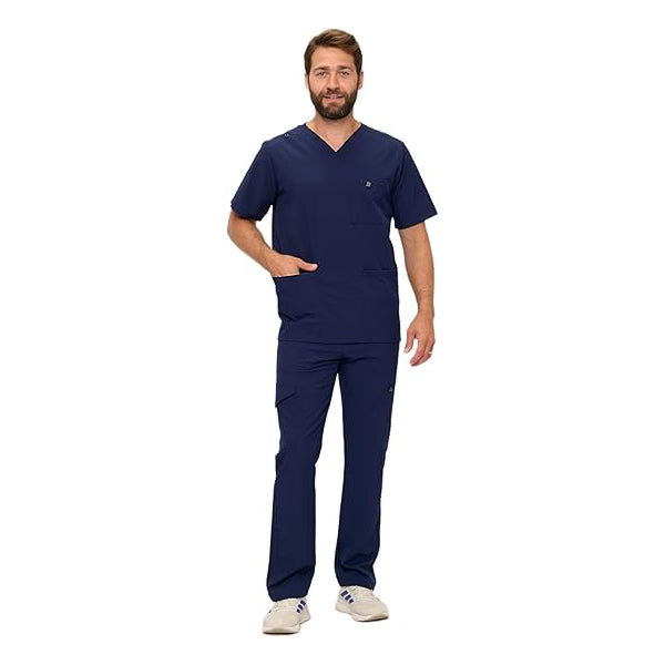 Mens Stretch Multi-Pocket Cargo Scrub Set (STYLE# 3400SET)