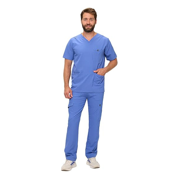 Mens Stretch Multi-Pocket Cargo Scrub Set (STYLE# 3400SET)
