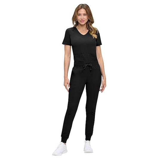 Women's Ultra-Soft Luxe Stretch V-Neck Jogger Set #8103